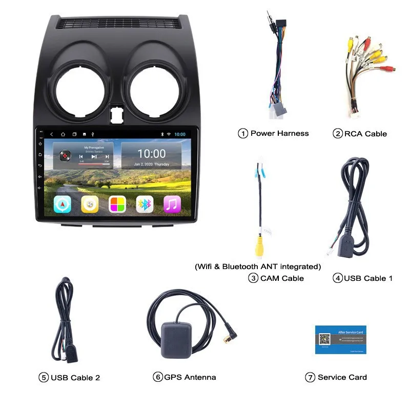 Автомагнитола DSP Android 10 для NISSAN QASHQAI 2006-2013 автомагнитола аудиомагнитофон