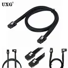 Прямоугольный локоть 90 градусов, новинка, внутренний Mini SAS 36Pin до 36 контактов, блестящий кабель SFF8087 для сервера, жесткого диска, Raid, кабель для передачи данных 0,5 м, 1 м