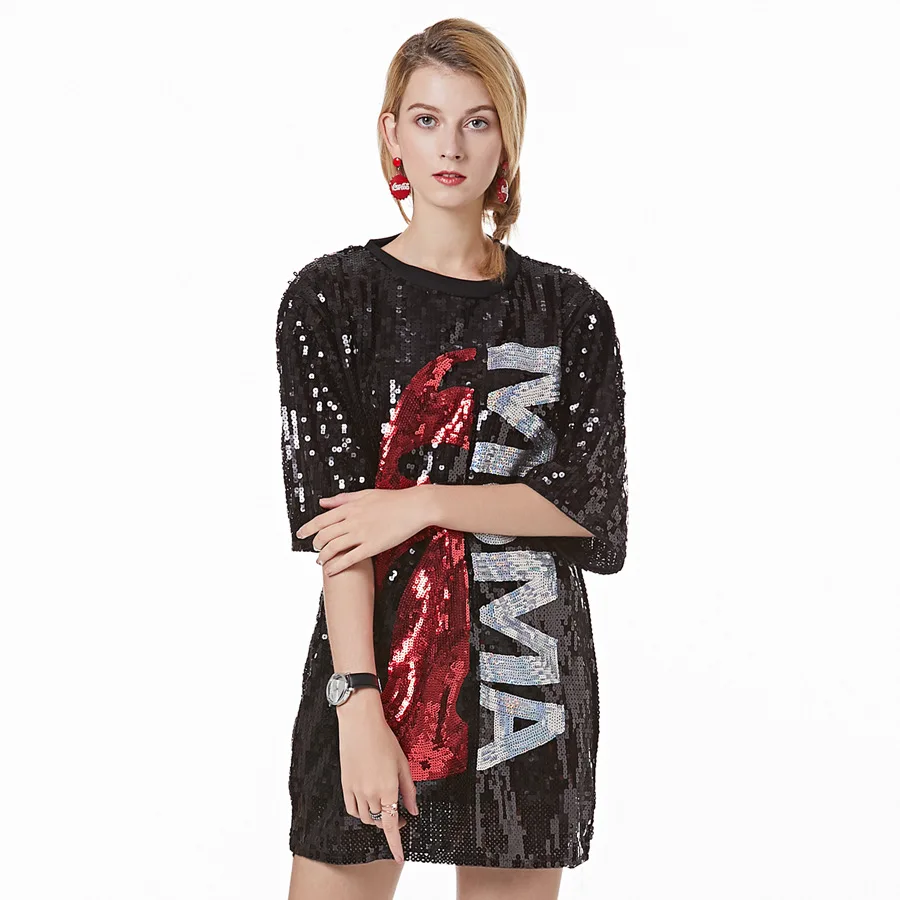 Новинка размера плюс черные синие серебряные вечерние сексуальные для женщин