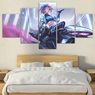 Игровой постер LOL, Akali KDA, полноразмерная Картина на холсте, домашний декор, Лига Легенд, изгой, убийца, Настенная картина, модный подарок