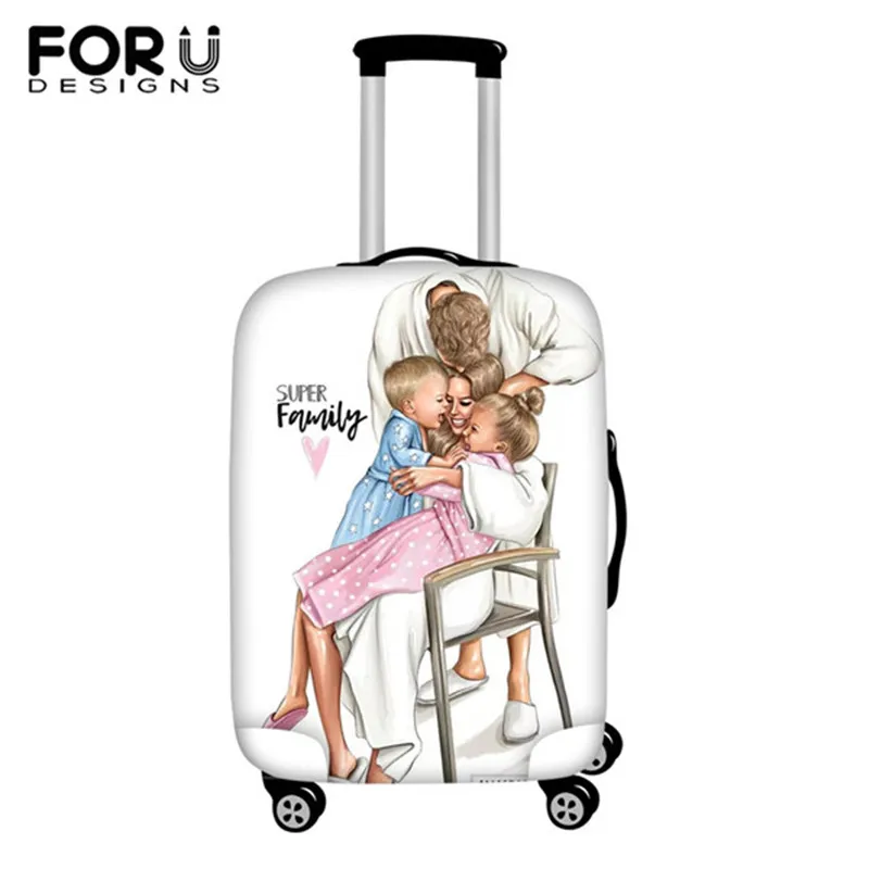 FORUDESIGNS 3D единорог кошка багаж защитный чехол против царапин багажный чехол для 1"-28" чемодан на колесиках эластичный пылезащитный - Цвет: HME1254