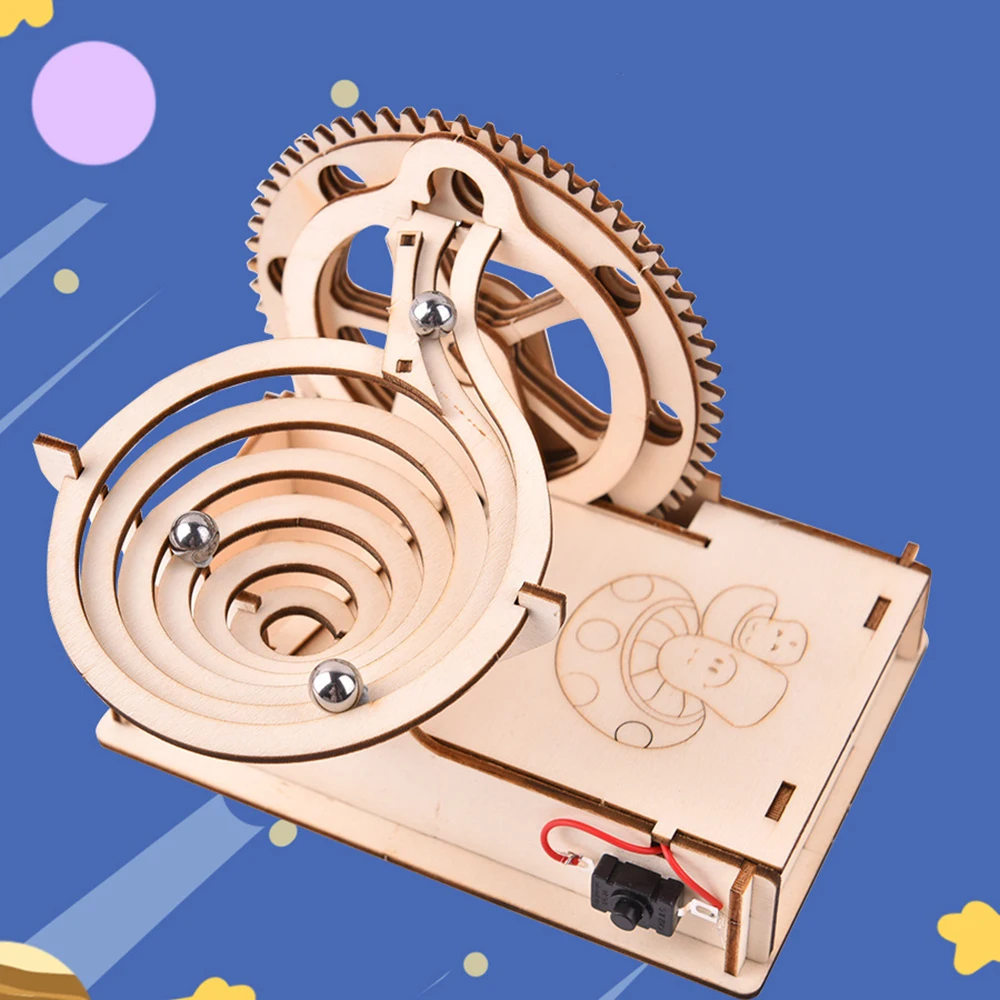 

Creative Marble Race Run 3D Wooden Puzzle Mechanical Kit Stem Science Physics Toy Maze Ball Assembly Model Building For Kids