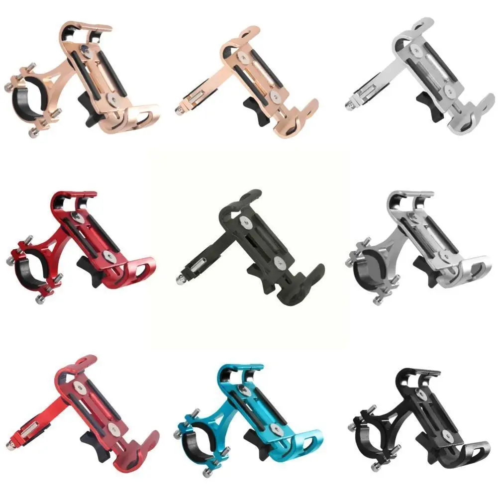 

Metal Motorcycle Bike Phone Holder Aluminum Alloy Anti-slip Stand Bracket Clip Phone Smartphones Bicycle For All Universal Q4C8