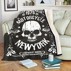 3 Размеры мотоцикл одеяло с черепом на диван-кровать одеяло Подходит Высокое качество Фланелевые домашние тапочки; Теплые коралловые флис ткань для взрослых