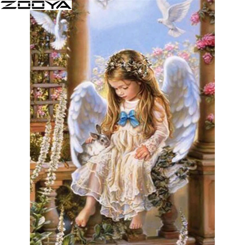 CH001-12 ZOOYA DIY 5D алмазная живопись, стразы, картины, алмазная вышивка, ангелы, распродажа, полный набор алмазной мозаики, наборы для домашнего декора CH001 - Цвет: CH001-12