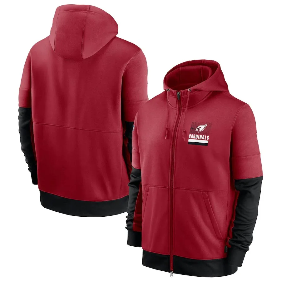 

Men's Arizona Cardinal Sideline Impact Lockup Performance Cardinals Full-Zip Hoodie