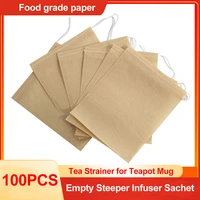 100 pieces one off mesh tea bag filter spice pouch teapot drink bottles strainer refillable teabag office holder sachets