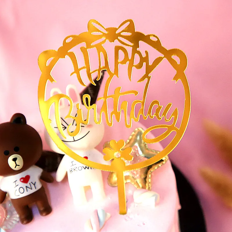 Новый красивый Топпер для торта в виде бабочки на день рождения акриловый кексов