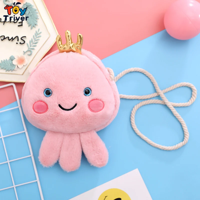 Kawaii Медуза сумка на плечо плюшевая игрушка тривер кошелек сумка кошелек косметичка кошелек дети девочка подарок на день рождения