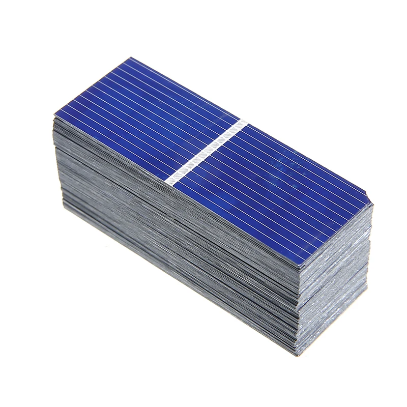 

100pcs 0.5V 320mA Solar Battery Panels Cell Battery Charge 52*19mm Color Crystal Solars Module DIY Power Source