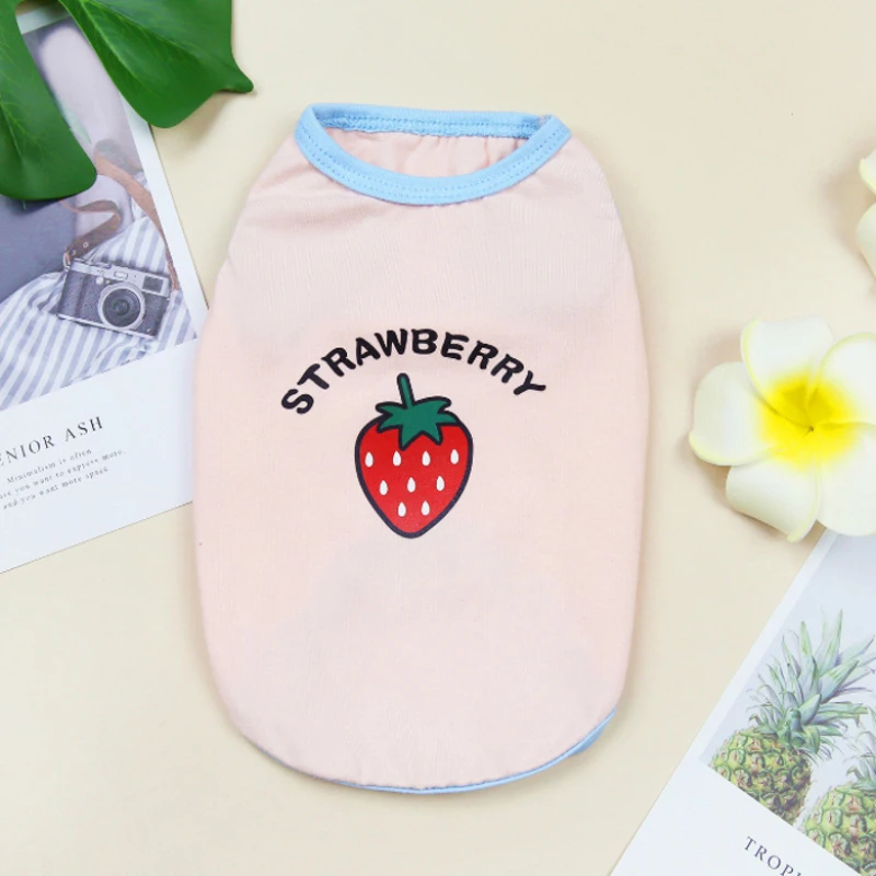 

Fruit Vest Summer Thin Pet Dog Clothes Sleeveless Shirt chihuahua Teddy Two-legged Clothing Ropa Perro Dog Accessory