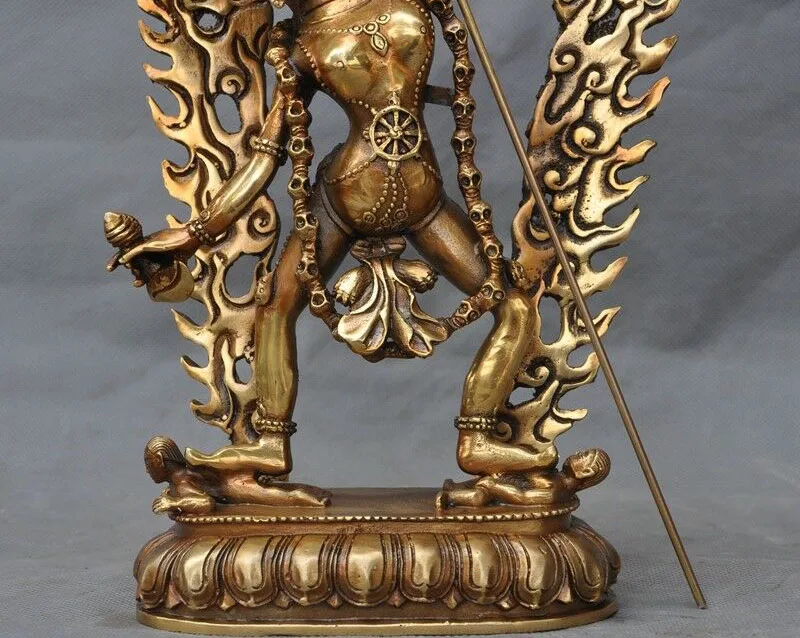 Статуя Будды 12 дюймовая тибетская буддистская латунная богиня дакини