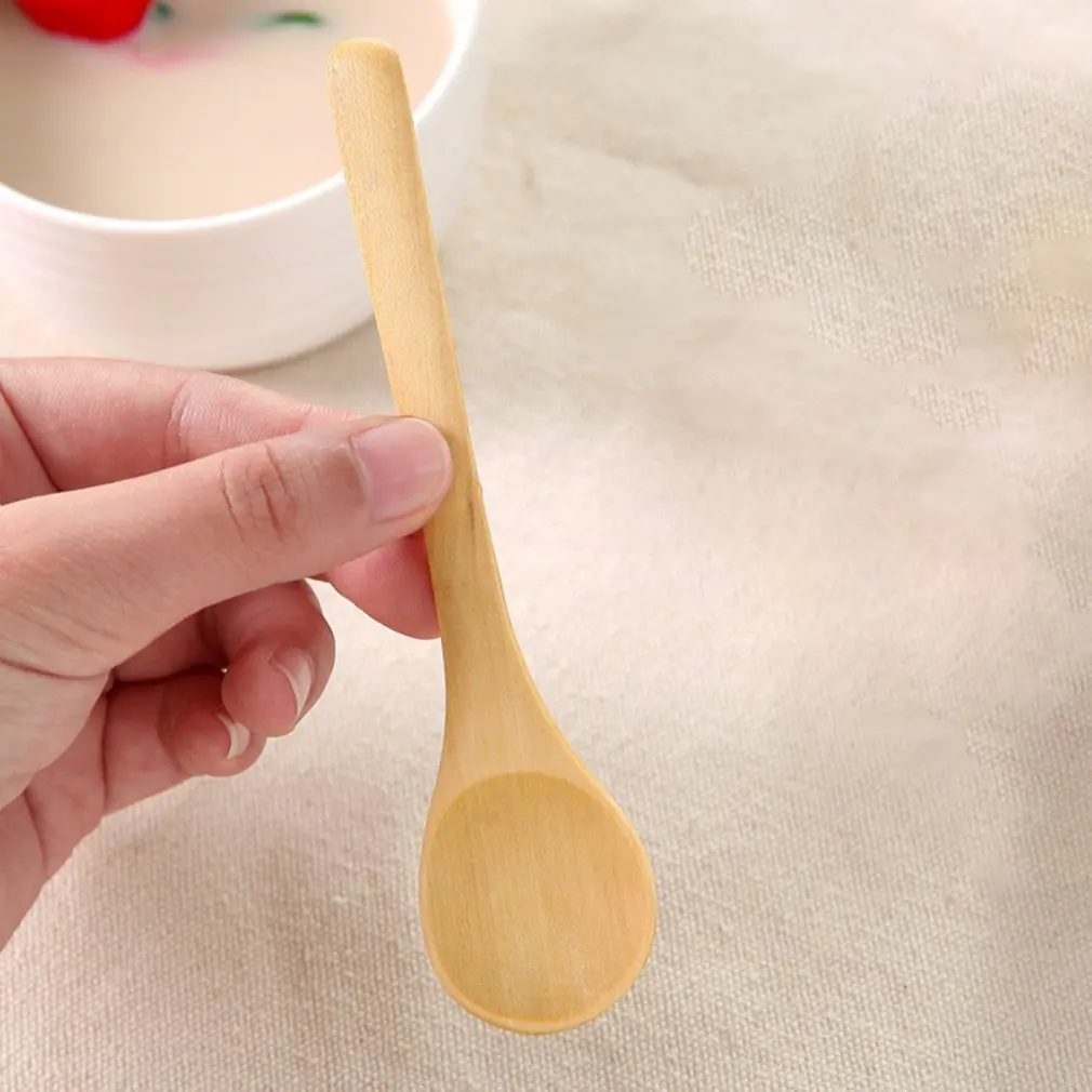 2 in1 натуральные деревянные столовые приборы с двумя головками суповая Ложка