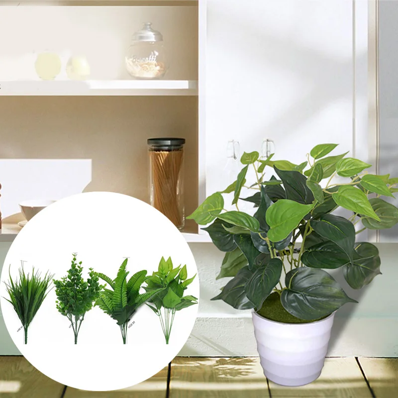 Artificial Plant Decor 30cm Fake Home Office Decoration Simulation Beautiful Plastic Bush Plants Outdoor Indoor Flower | Дом и сад