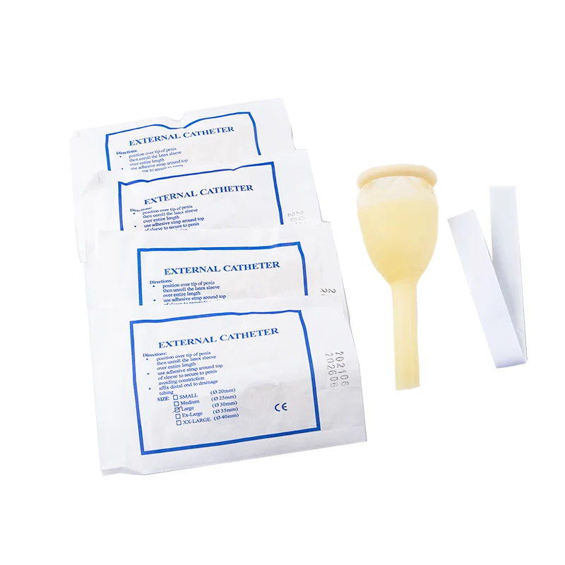 

5pcs Male External Catheter Disposable Urine Collector Latex Urine Bag CE FDA