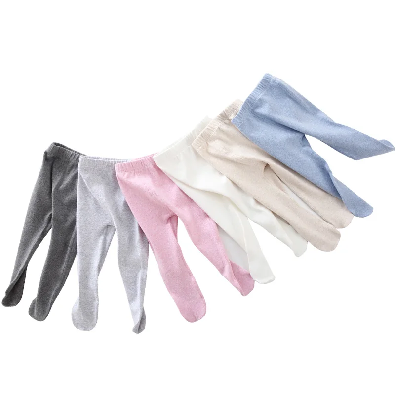 Штаны для новорожденных зимние хлопковые леггинсы девочек и мальчиков