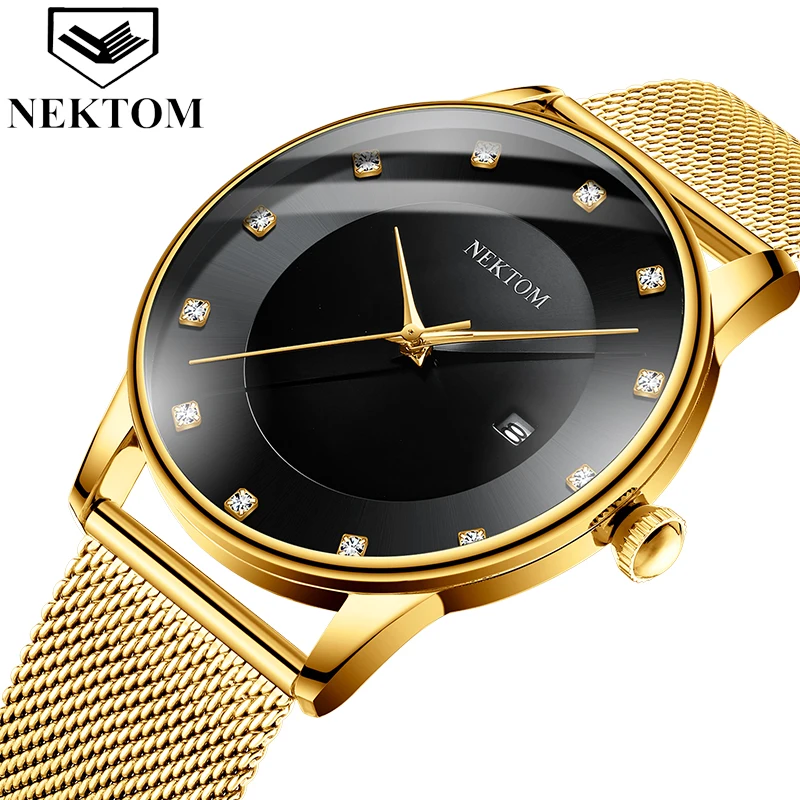 Нектом ультра-тонкие модные трендовые простые часы водонепроницаемые выбор