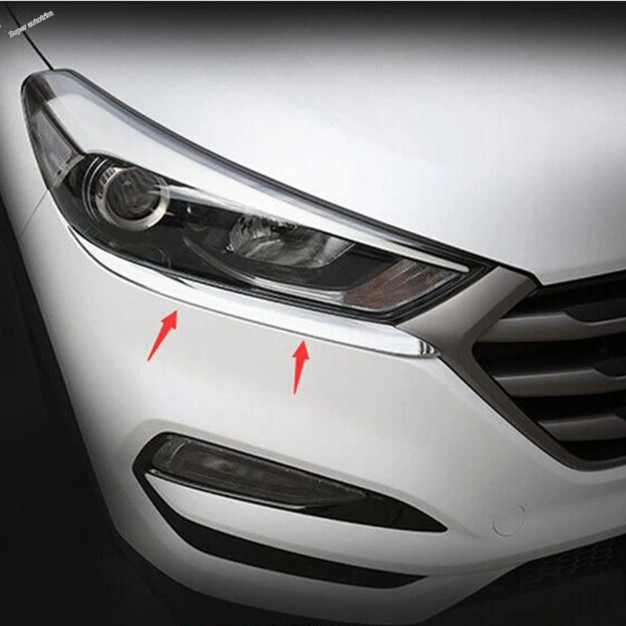 Передние фары лампы век брови крышка Накладка комплект яркий Стиль снаружи