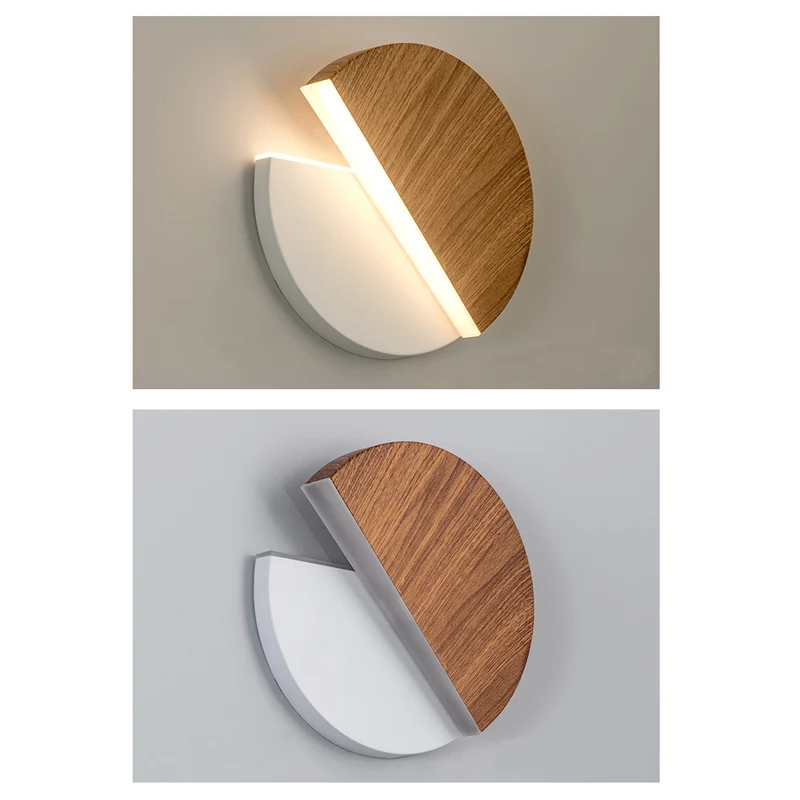 Скандинавский круглый вращающийся настенный светильник для гостиной