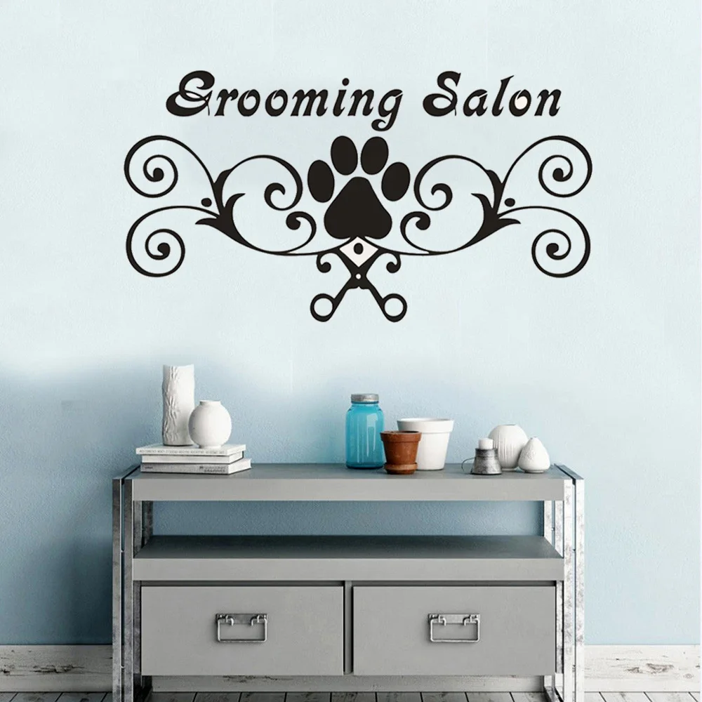 Виниловая наклейка для ухода за домашними животными с принтом собачьей лапы -