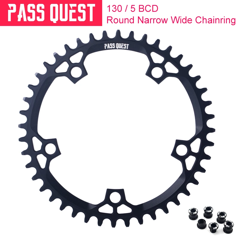 PASS QUEST 130BCD 5 Claw Round OVAL Bicycle Narrow Wide Chainring Road Bike Chain Wheel 42T -52T | Спорт и развлечения