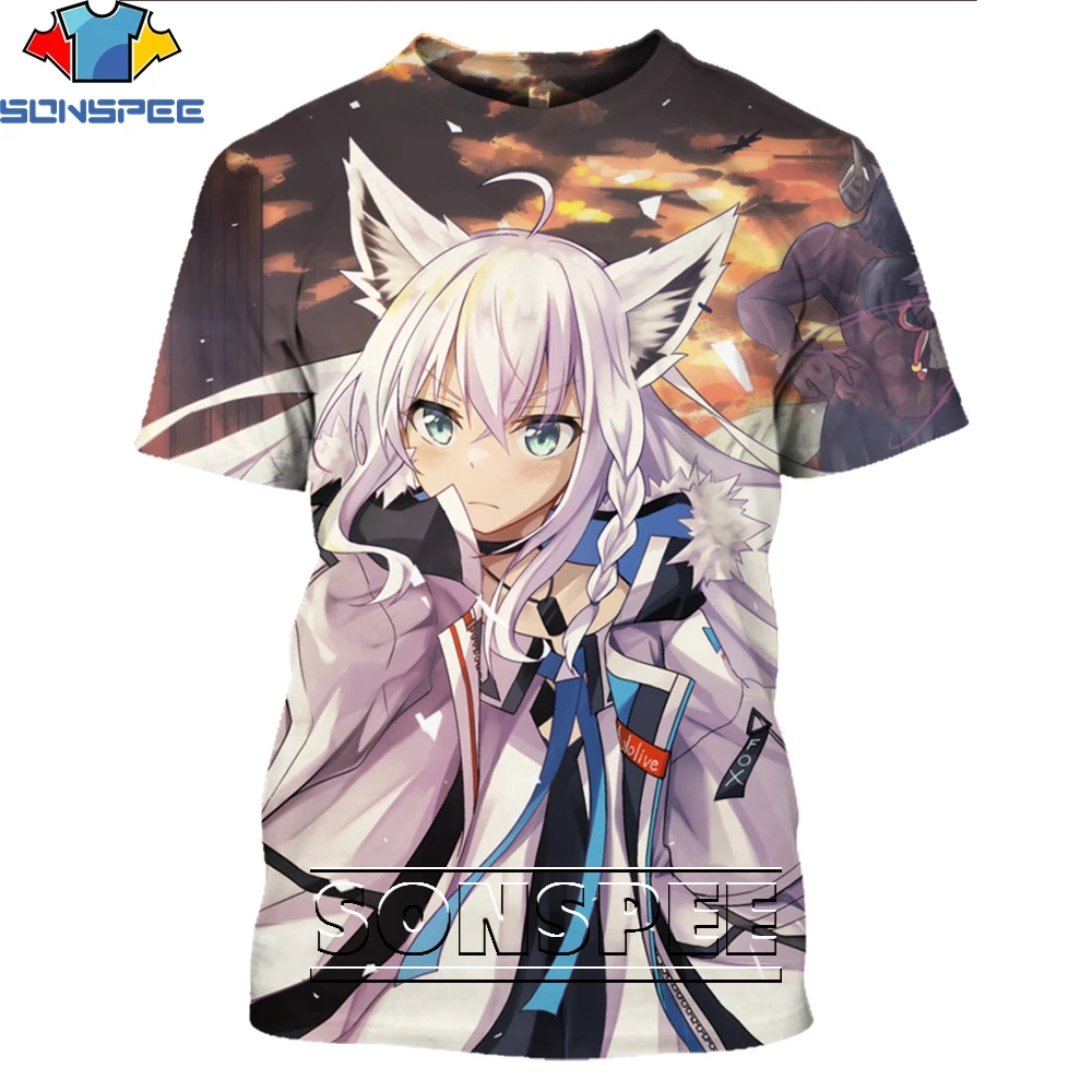 

SONSPEE Cute Personality Cartoon Pattern 3D Printing T-Shirt New Theme Customization Trend Short-Sleeved Men's Summer Casual Shi
