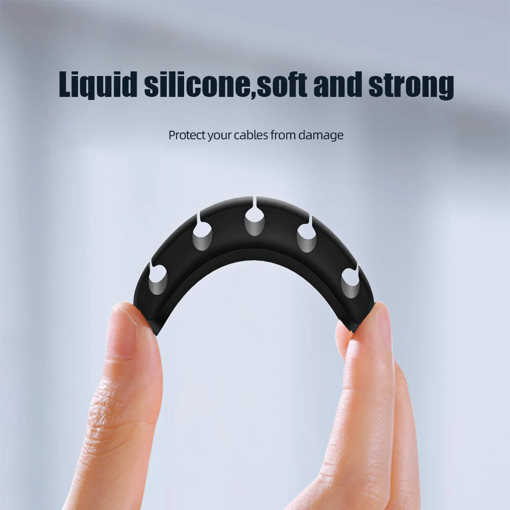 ! ACCEZZ органайзер для кабеля силиконовый держатель USB устройство сматывания