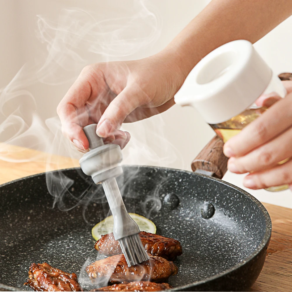 fasola multifunctional kitchen spice jars for spices holder bowl oil bottle with brush seasoning storage kitchen gadgets free global shipping