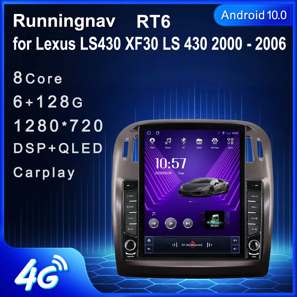 Runningnav для Lexus LS430 LS 430 2000 2001 2002 2003-2006 Tesla Тип Android автомобильное радио мультимедийный