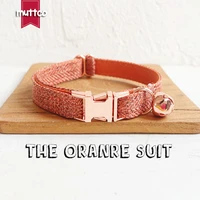 muttco retail with rose gold high quality metal buckle collar for cat the oranre suit design cat collar 2 sizes ucc069m