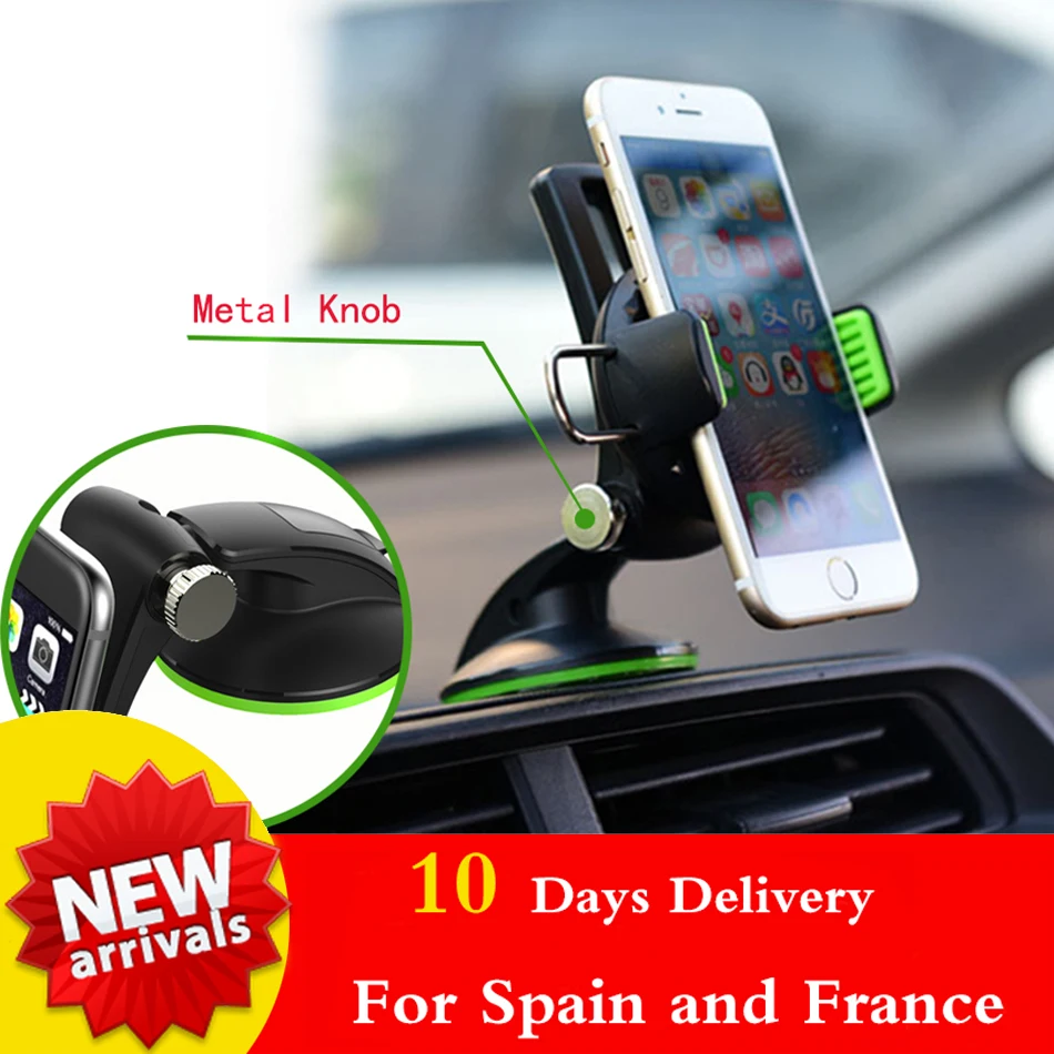 

Car Phone Holder Ventosa Salpicadero Soporte Para Celular Movil Telefono Coche For Xiaomi Iphone Pinza Universal 5-8.5CM Anchura