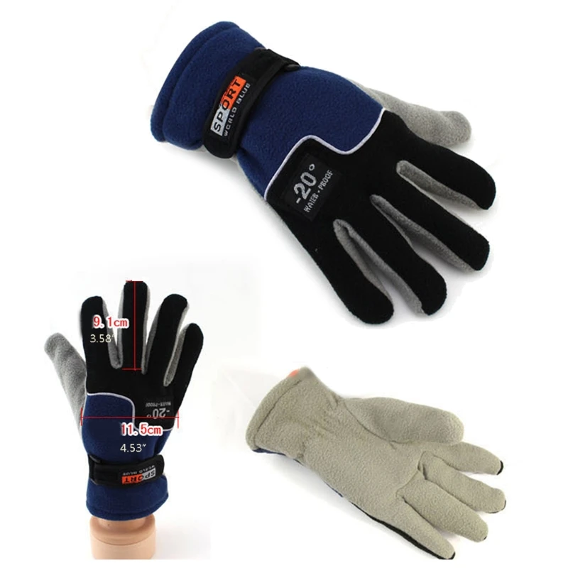 Зимние теплые перчатки для взрослых флисовые варежки мужчин и женщин снежного