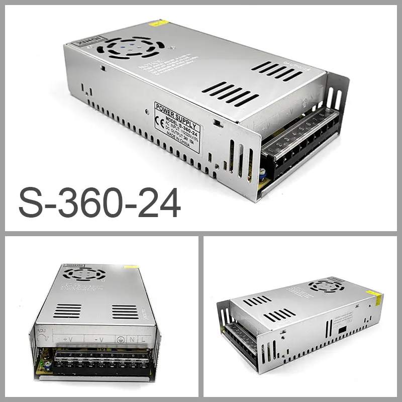 

S-360-24 LED Power Supply 24V 10A 250W LED Driver Power Supply 24V Power Lighting