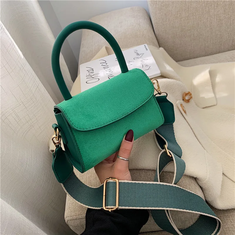 Suede Leather Crossbody Bags Women's Handbags High Quality Female Shoulder Girls Purses Luxury with handle | Багаж и сумки