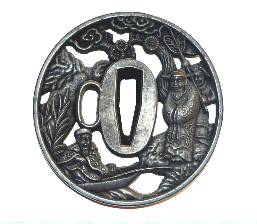 Японский сплава гвардии Tsuba для самурайский меч катана Ножи ручной работы|Мечи| |