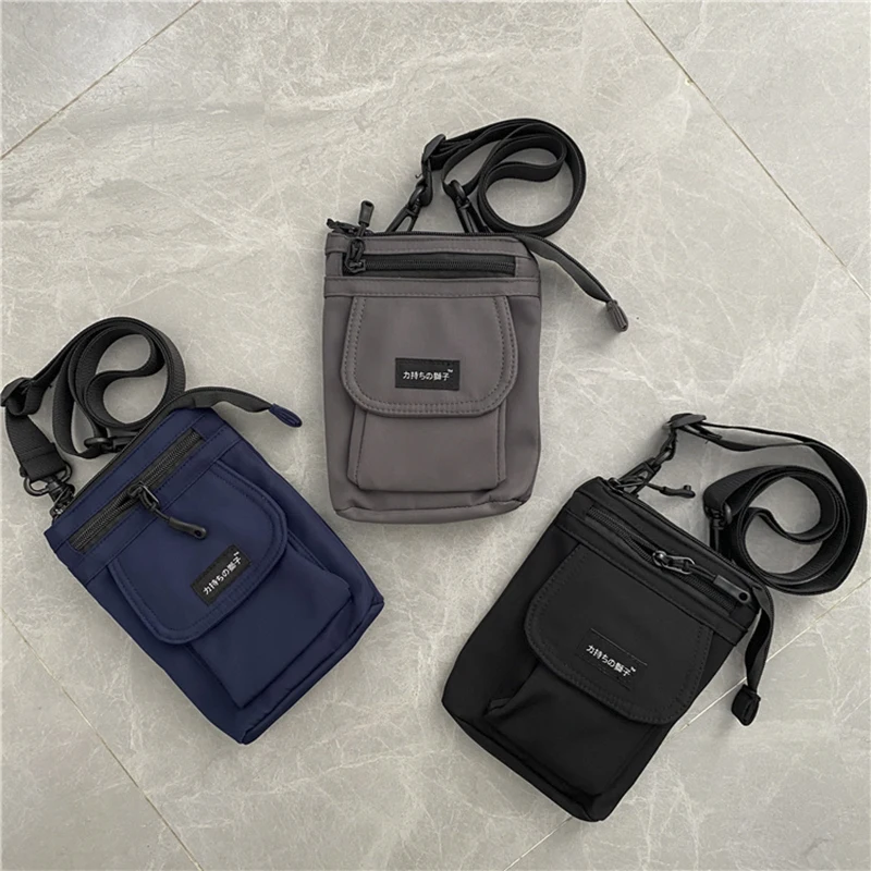 Для мужчин маленькие сумки мобильный телефон через плечо для нейлон мини сумка