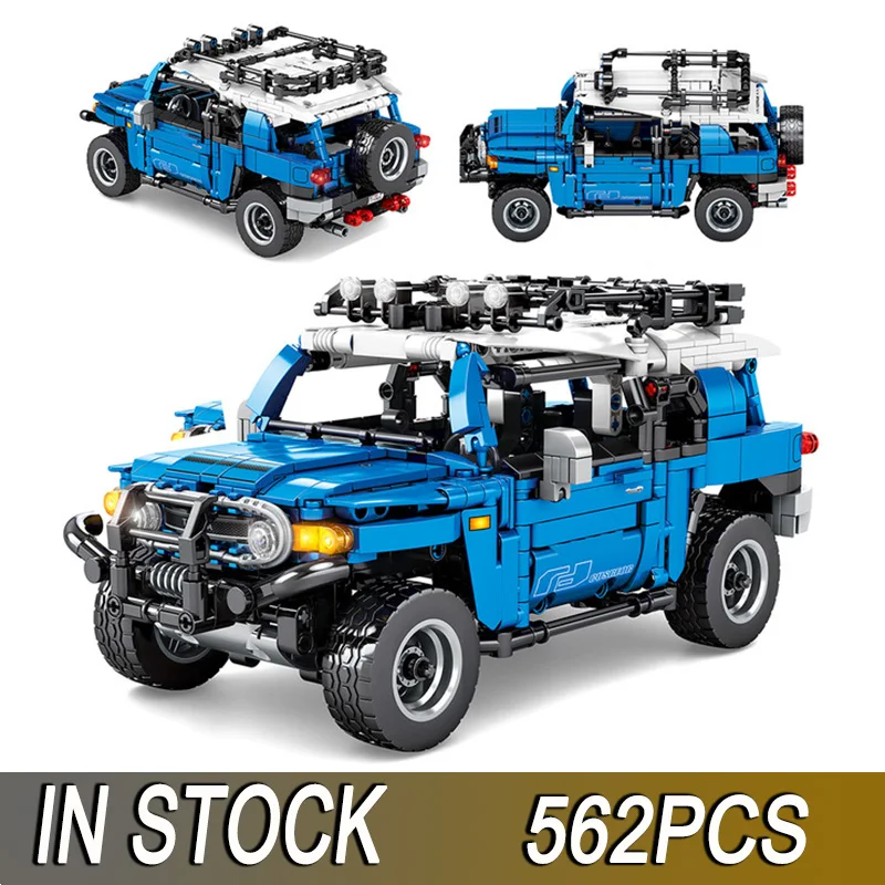 

building block Technical Toyota FJ CRUISER suv assemble model pull back vehicle steam bricks toys collection for boys gifts
