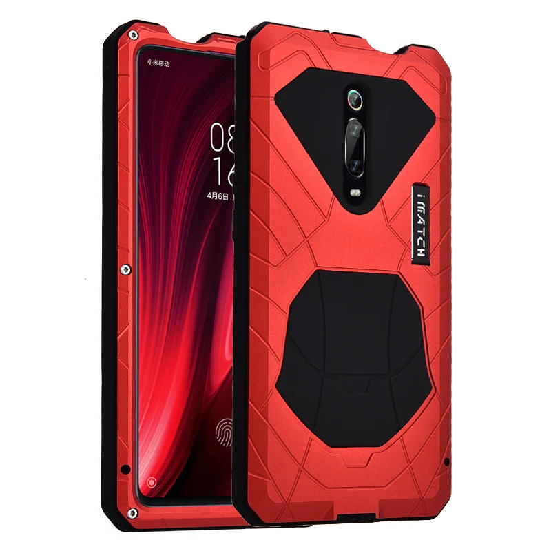IMATCH Повседневный водонепроницаемый чехол для Xiao mi Red mi K20 Pro mi 9T Pro Роскошный Металлический силиконовый чехол Coque Полные Защитные чехлы для телефонов