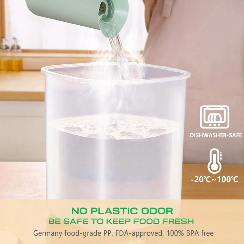 Rice Storage Container - 10 Lbs Airtight Cereal Bin With Measuring Cup Food Dispenser For | Дом и сад