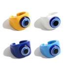 2021 новые корейские носки из хлопка личность забавных глаз палец кольца для женщин и девочек с подвесками в виде милых акриловых цветов смолы коренастый Праздничная бижутерия с кольцами подарки