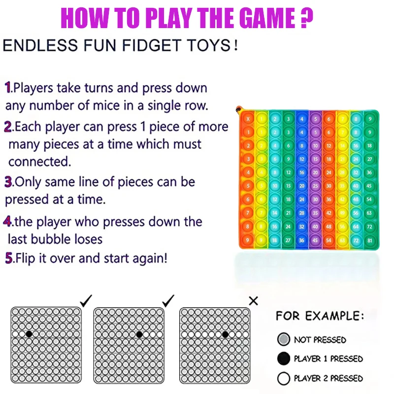 Игрушка Монтессори детская с пузырьками большой размер Математический счетчик