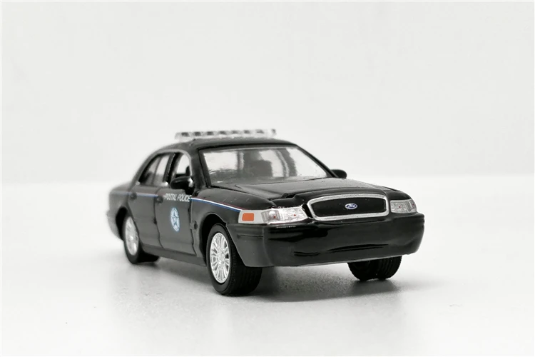 Greenlight 1: 64 Ford Crown Victoria Interceptor 2010 Черная почтовая полиция без коробки