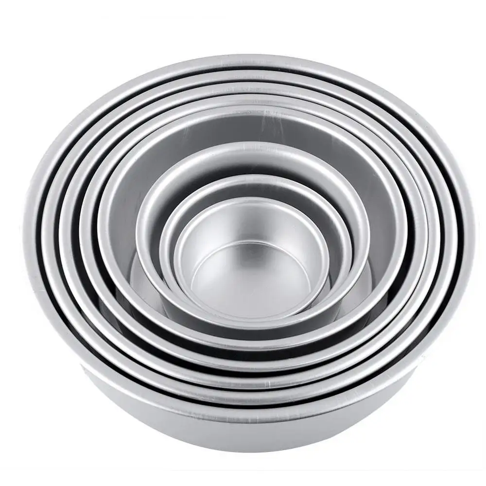 Фото 2/5/6/8 Inch Round Bakeware Cake Mold Tin Pan Bakeware Cake Pans for Kitchen Mould Tray Aluminum Alloy Non-Stick Baking Mould №2