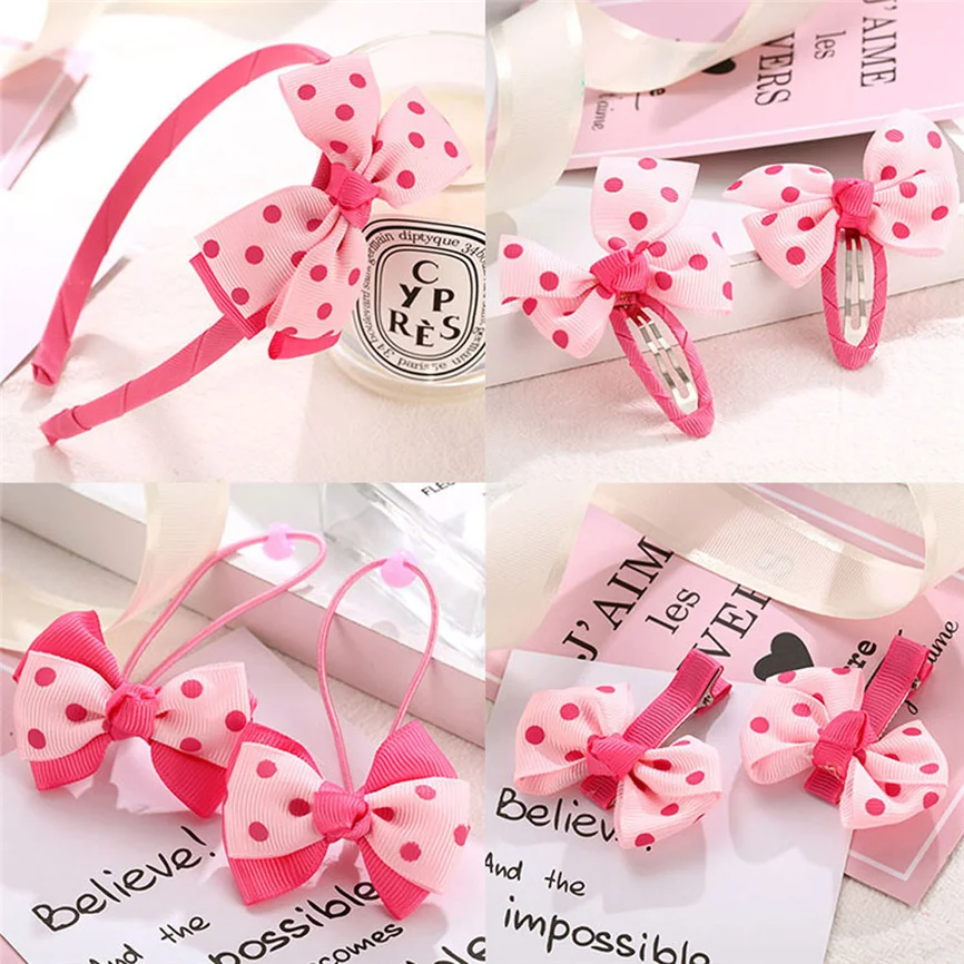 Детский комплект из 7 предметов заколки для волос подарок маленьких девочек