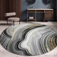 rugs and carpets for home living room fashion abstract blue pink green and gold marble veins round rug for bedroom chair mat