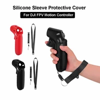 silicone sleeve protective cover for dji fpv combo drone motion controller skin case neck strap anti lost lanyard accessories