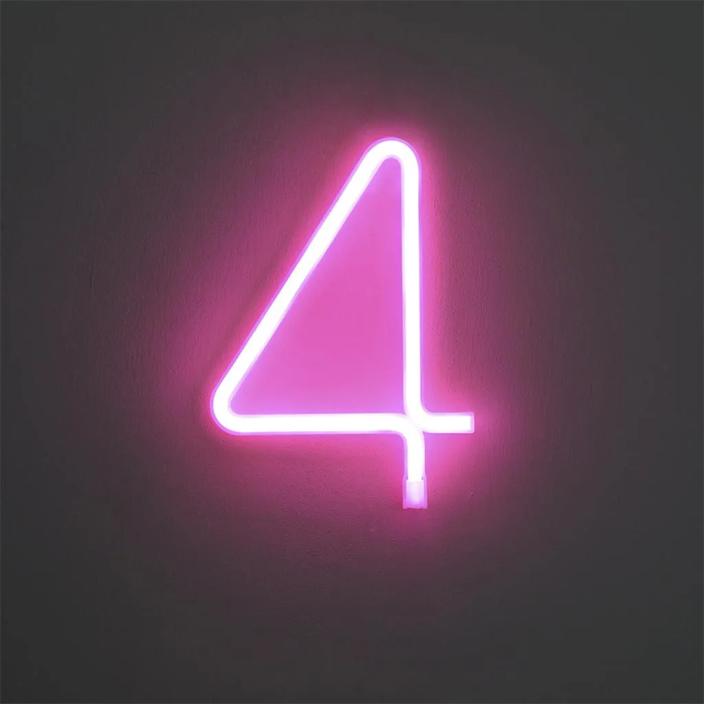 Creative 3d 0-9 Digital Number Letter LED Lights Night Light Plastic Letters Standing Hanging Pink Birthday Party Decor | Лампы и
