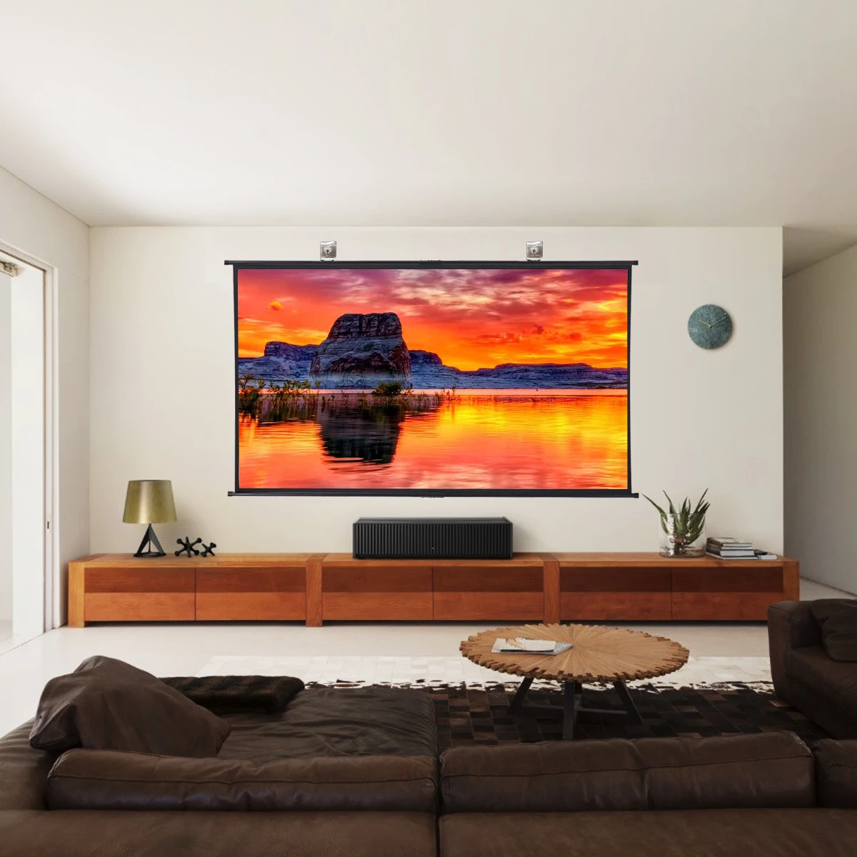 Экран проектора Excelvan 100 дюймов 120 дюймов 16:9 4K HD фильмы проекционный тканевый экран для YG300 YG400 Q2 XGIMI домашний кинотеатр