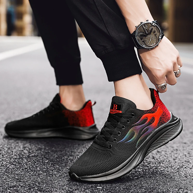 

2021 Summer New Men Sneakers Fashion Lightweight Breathable Running Shoes Outdoor Trend Casual Training Fitness Sport Shoes
