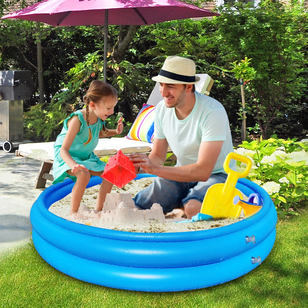 

Boys Girls Round Backyard Swimming Inflatable Splash Pad For Kids Wading Toy 3 Layers Summer Party PVC Sprinkler Play Mat